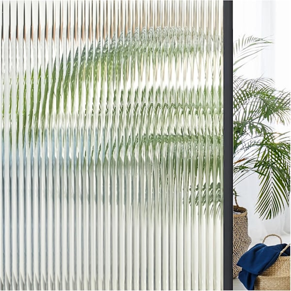 17,5x78,7 tum Reeded Glas Fönster Sekretessfilm 3D Dekorativa Räfflade Fönsterdekaler