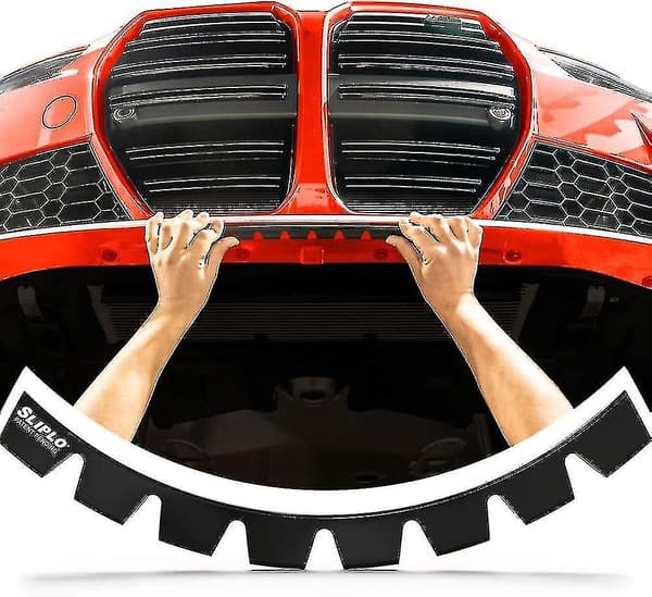 Sliplo Ultra Universal Front Bumper Scrape Guard Skid Plate Bumper Protection til sænkede biler, kulfiberdelere og eftermarkedslæber, et-FF-