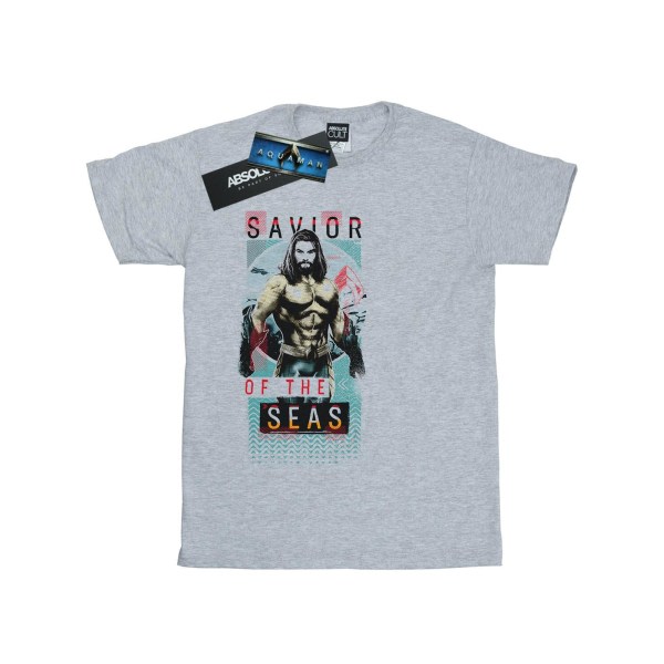 DC Comics Herre Aquaman Saviour Of The Seas T-shirt M Sports Gre Sports Grey M