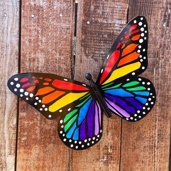 Riippuva koriste Herkkä Realistinen Akryyli 3D-taide Elävät perhoset Seinäteline kotiin Jikaix Sininen