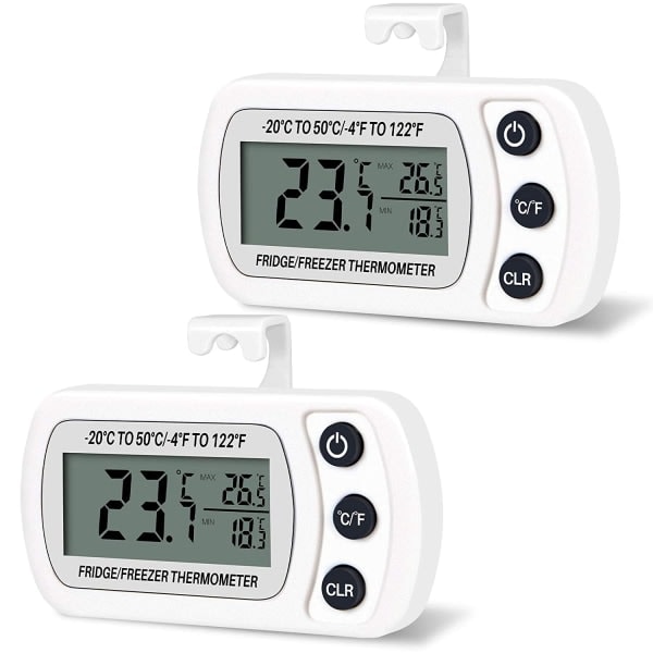 Digital Kjøleskaps- og Frysertermometer - Med krok