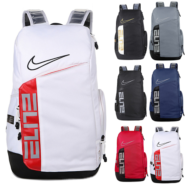 Nike Elite Pro Basketbollryggsäck Skolväska Unisex Gym Sport Resväska Svart Silver Dark Blue