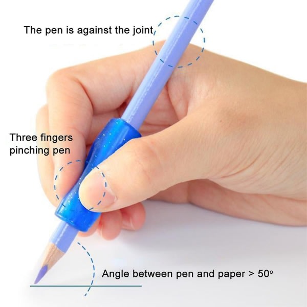 Penholder 8-pak Børn Håndskrift Penholder Polstret skrivehjælp Penholder Ergonomisk skrivehjælp Grip Holdningskorrektion