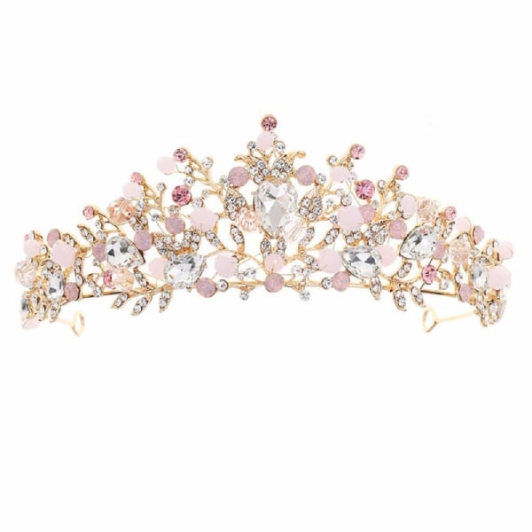 Flickor Crystal Tiara Princess Costume Crown Pannband Brudband