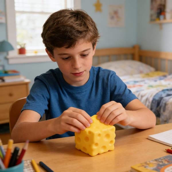 Squishy Legetøj Ost Form 2 Stykker Blød Ikke-giftig Stressaflastning Fidget Gul B