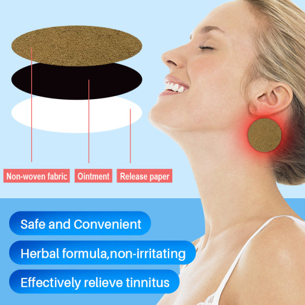 3 pakke med 12 tinnitusplaster for tinnituslindring