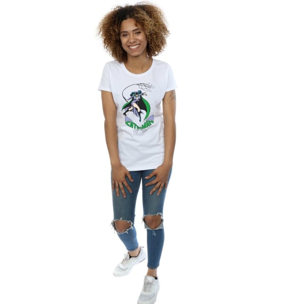 DC Comics Dame/Dame Catwoman Whip bomuld T-shirt S Hvid Hvid S