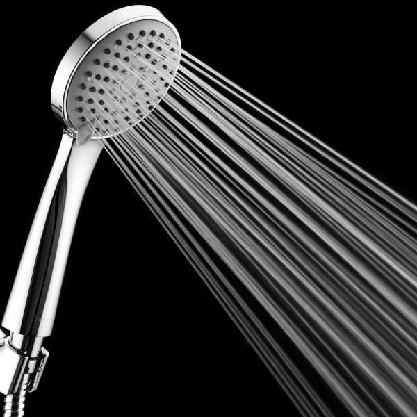 Lavt vandtryksforstærker Håndbruserhoved Højtryksvandbesparende 3 sprøjteindstillinger