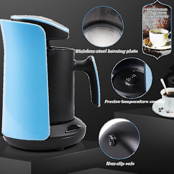 Lilla 600w Automatisk Tyrkisk Kaffemaskine Elektrisk Kaffekande Fødevaregodkendt