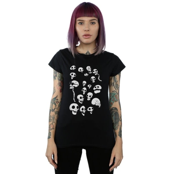 Corpse Bride Damer/Ladies Afterlife Skulls T-skjorte bomull L Bl Black L