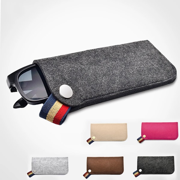 New Felt Sunglasses Case Colorful Candy Eyeglasses Box Soft Glasses Bag Eyewear Accessoires