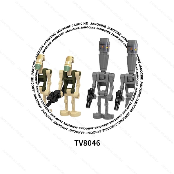 SW Rymdkriget Darth Mini Actionfigurer Klonsoldat Droider Jedi Anakin Skywalker Byggklossar i Plast Set Barnpresent TV8046