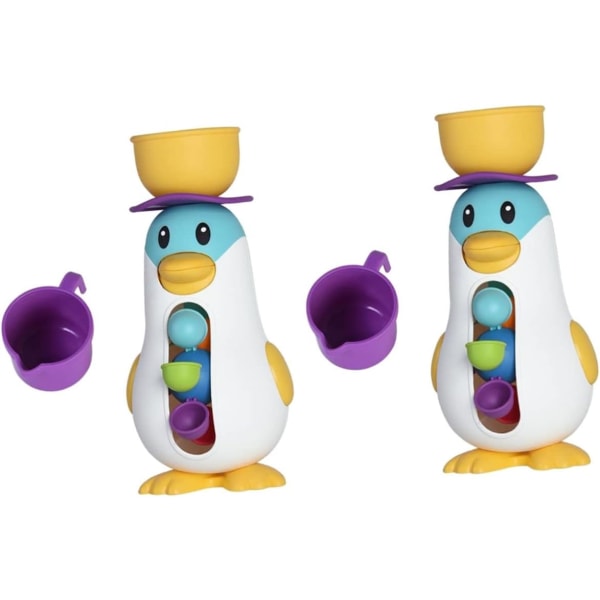 2 sæt Penguin Windmill Toy Interactive Bath Legetøj Badelegetøj til børn Penguin