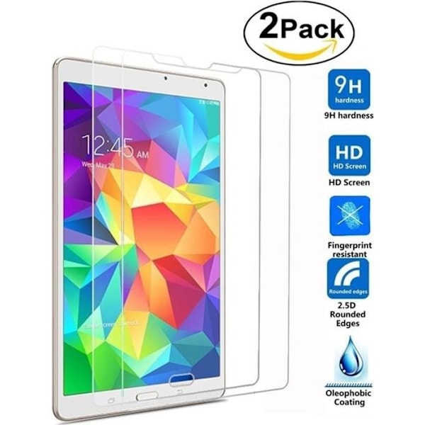 2-pakning 2 stk. for Samsung Galaxy Tab A 10.1 (2016) SM-T580 T585 Herdet GLASS Skjermbeskytter Glass Knusesikker Støtsikker