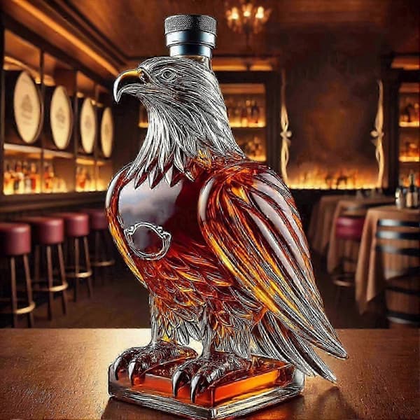350ml Whiskey Karaff Bald Eagle Form Vinflaska Styrka Symbol Karaff Eagle Spritflaska Frihetsgåva-FF-