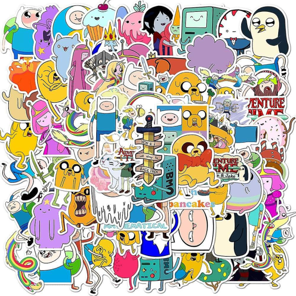 Adventure Time-klistermærker til bærbar computer 100 stk, klistermærker til vandflaske, vinylklistermærker til mejeri, skateboard