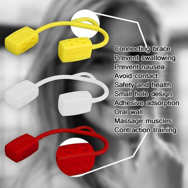 Ansiktsmuskeltrener (rød), tygge, kjeve og munn ansiktstrening