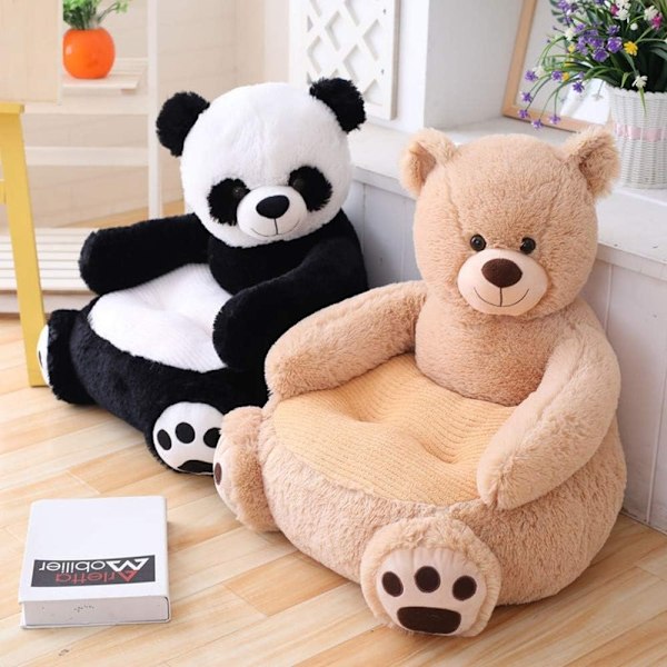 Barnstol i plysch, soffa for barn, komfortabel lenestol - Perfet Panda