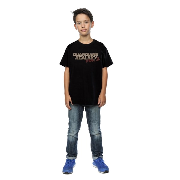 Marvel Boys Guardians Of The Galaxy T-shirt med retro logotyp 5-6 år Svart 5-6 år