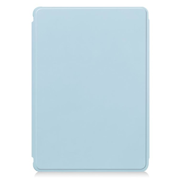 For Samsung Galaxy Tab S9 Fe+ 360 Rotation Transparent Smart Case with Keyboard Sky Blue