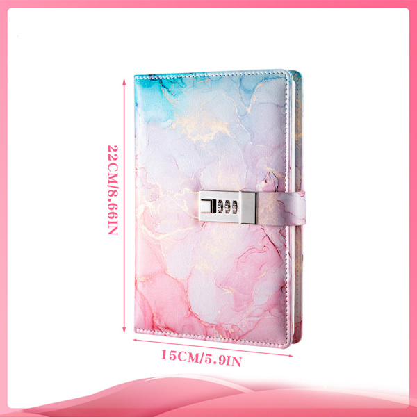 A5 PU Leather Diary with Lock and Key-FF- 448