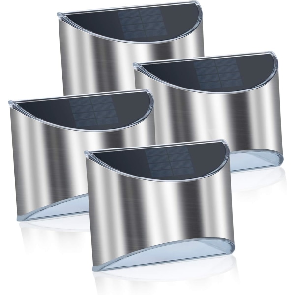 Solcellslampor för utomhus, LED-solcellslampor för vägg, 4-pack