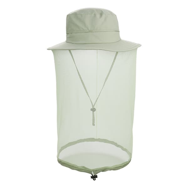 Sommer udendørs solhatte, bredskyggede solhatte, netansigtsskærme, fiskehatte, myggemiddelhatte Light green L (58-60cm)