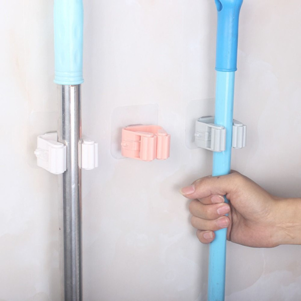 4 stk. moppeholder kostestativ GRÅ-FF- grey
