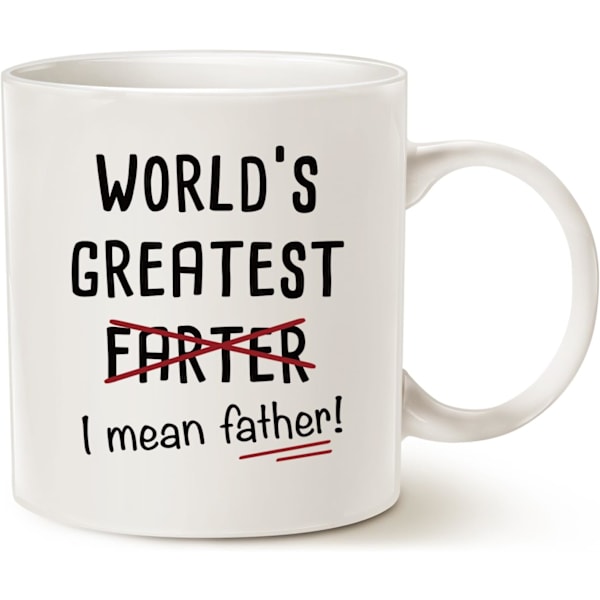Morsom pappa kaffekopp Farsdag gave, verdens beste jeg mener pappa beste jul og hjem gaver til pappa pappa pappa porselenskopp Greatest Father
