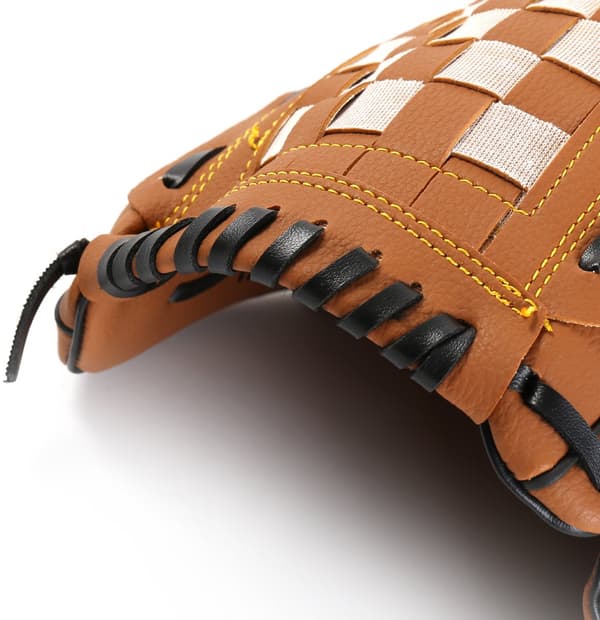 Basebollhandske 11,5 tum brunt läder för ungdomar, softboll, utomhussportpresent