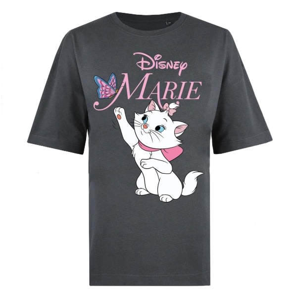 The Aristocats Dam/Ladies Marie Butterfly Oversized T-shirt Dark Charcoal S