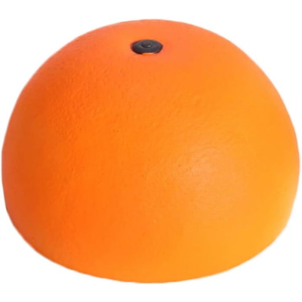 Orange superlångsam höjning pressleksaksdekompression stor gummiagtig frukt