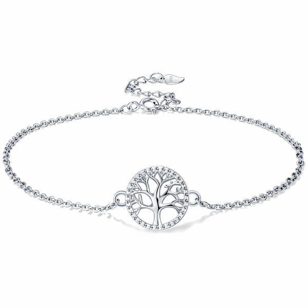Livets Träd Dam Anklet Armband 925 Sterling Silver
