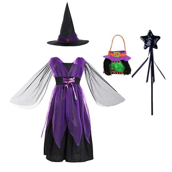 Disney Vampirina Cosplay-kjole Jente Barn Prinsesse Kle deg ut Jul Halloween Kostyme Barn Karneval Fest Utkledning Vampyr Vampirina 14 5-6T (Størrelse 140)