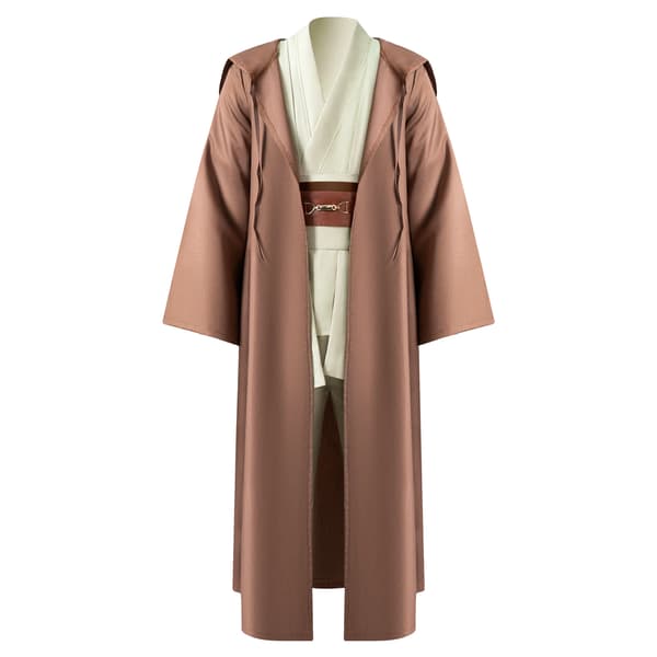 Mub - Obi Wan Kenobi Premium Kvalitet Cosplay Kostume sort Jedi kappe fra Star Wars til lyssværddueller Sort Sort Sort Black M