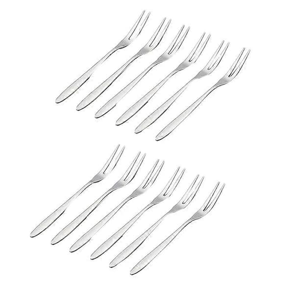 12 pcs Dessert Forks, 13 cm Mini Salad and Fruit Fork in Stainless Steel-FF-
