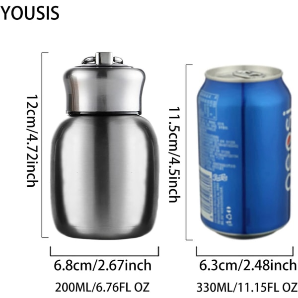 200 ml mini termosflaske vannflaske vakuumflasker kaffemelk