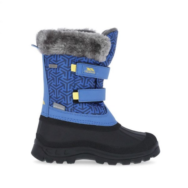 Trespass Børne/Børn Vause Touch Fastening Snow Boots 10 Chi Blue Print 10 Child UK