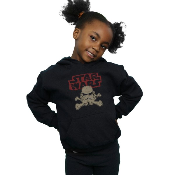 Star Wars Girls Stormtrooper Skull Logo Hoodie 5-6 år Svart 5-6 år