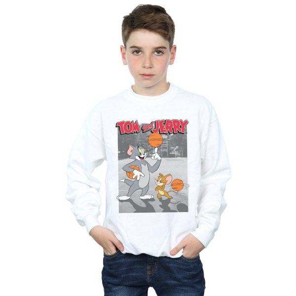 Tom And Jerry Boys Basketball Buddies Sweatshirt 5-6 år med vit vit 5-6 år