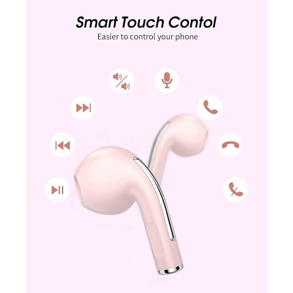 Bluetooth 5.0 in-ear-hörlurar, trådlösa hörlurar med mikrofon
