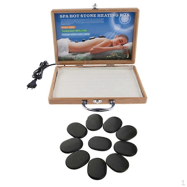 Sten Värmebox Massage Värmare Fodral Värmare Set EU-kontakt-XF6-