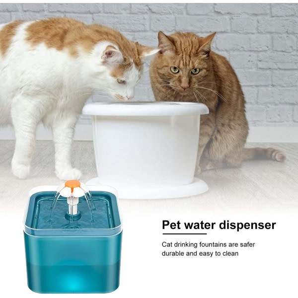 Vanddispenser til kæledyr, Automatisk cirkulation Smart Pet Water Dispenser, Triple Filter (europæisk forordning)