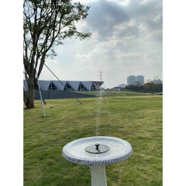 Solar fontän utendørs flytende 1W pumpe Solar damm munstykken for fågelbad Aquarium garden fontän