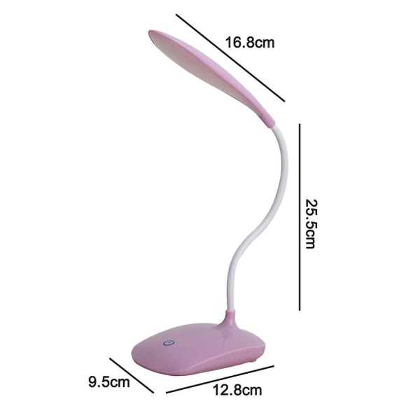 LED skrivbordslampa med flexibel svanhals 3 ljusstyrkenivåer