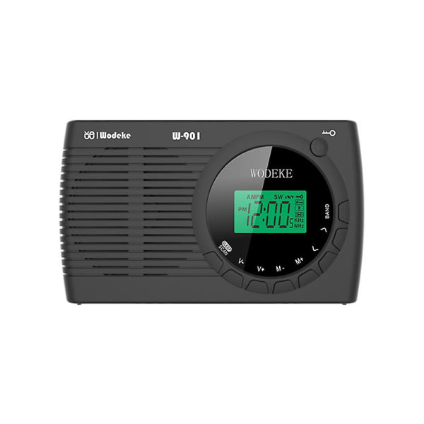 Lille batteridrevet FM/AM/SW-radio - Bærbar miniradio med signalindikator/hovedtelefonstik - Kompakt transistorradio til vandring og camping