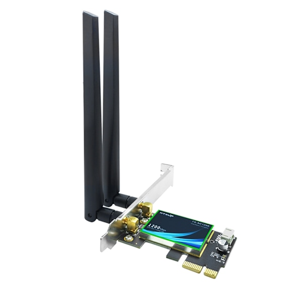 1200 Mbps Dual-band trådlöst WiFi-kort 802.11ac Bluetooth 4.0-kompatibel PCI-E WiFi-adapter 2.4G-/5G- för stationär dator, bärbar dator