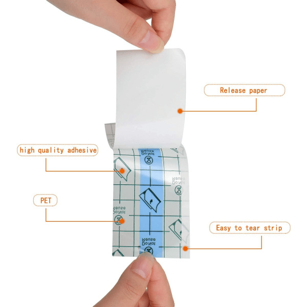 Gennemsigtig elastisk bandage vandtätt bandage gennemsigtig självhäftande bandageförbandstejp