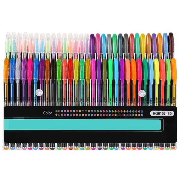 48 märkpennor med gelpennor, specialfärgade pennor för anteckningar