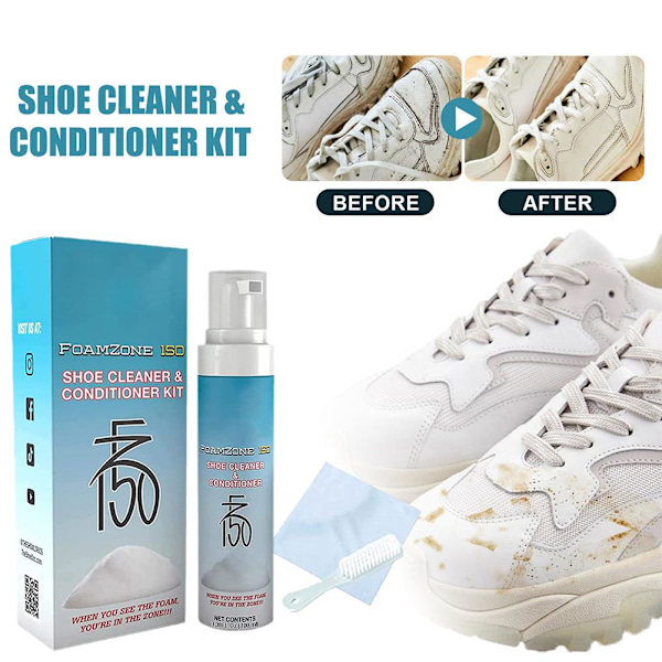 100 ml Kengänpuhdistusaine Sneaker Tennis Nahka Valkoiset Kengät Puhdistus F